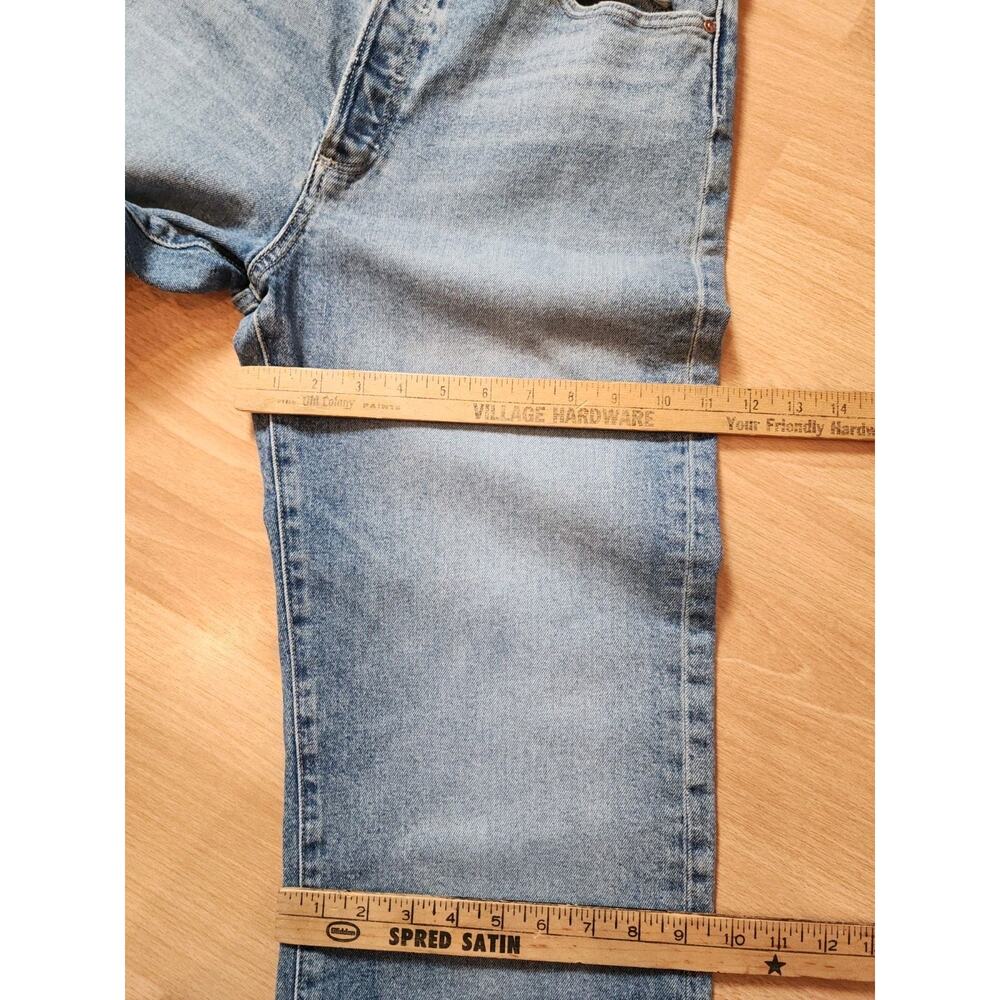 Paige Sawyer Wide Leg Jeans Vanda Distressed Button Fly Women's Size 29 Size 8 - Picture 15 of 16